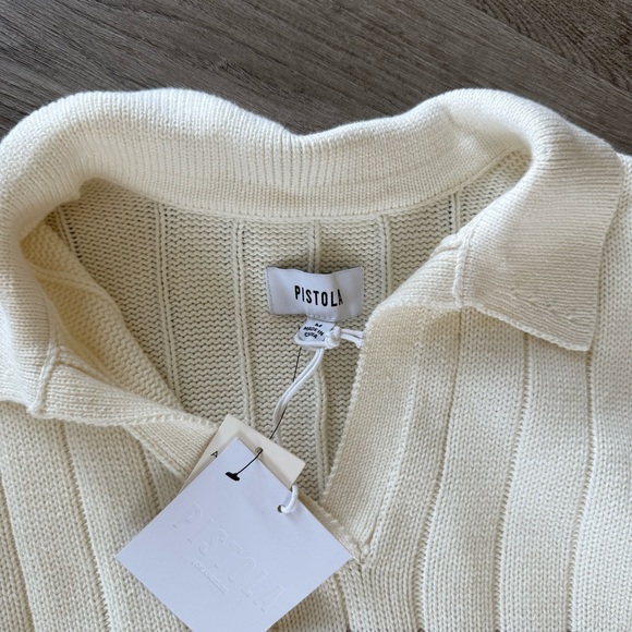 Women's Cream and Brown Sweater - Picture 2 of 3